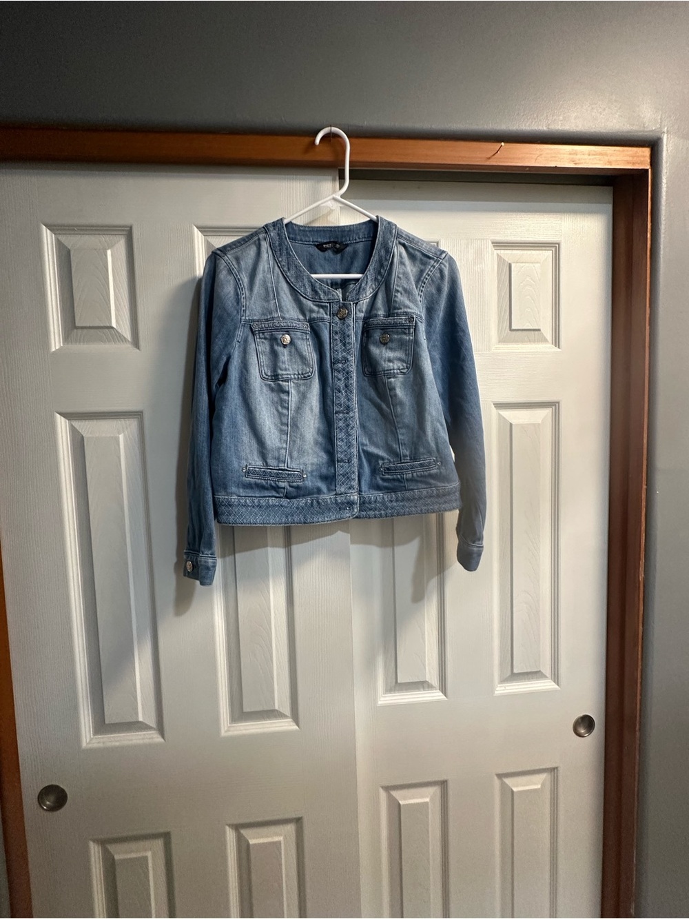 White House Black Market Light Blue Denim Jean Jacket